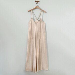 BOHO Chic tie cream romper